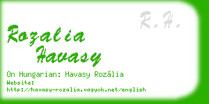 rozalia havasy business card